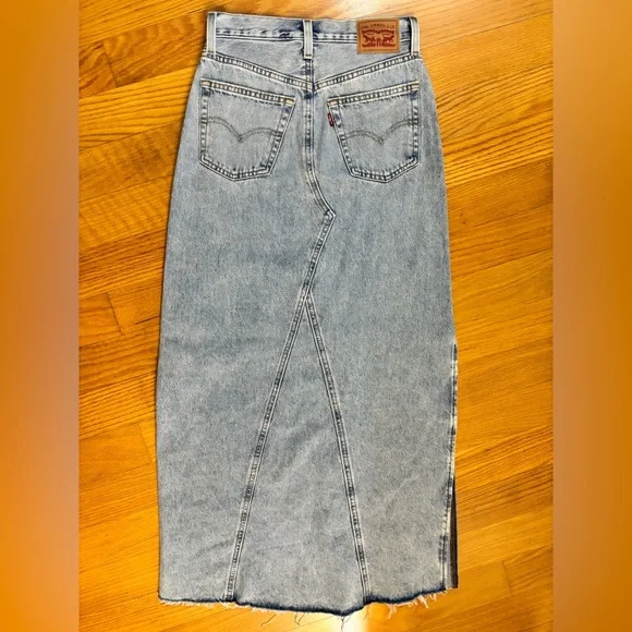 Levi's Maxi Skirt size 24 jeans light blue - Picture 7 of 11